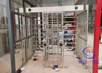 Tourniquet à 3 bras pleine hauteur 120 degrés avec lecture QR code et empreinte digitale biométrique multimodal pour usine intelligente et communauté moderne CE
