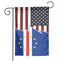 Drapeau de jardin double face Cap-Vert, best-seller d'usine, design numérique, 30x45cm, polyester, écologique, décoration extérieure