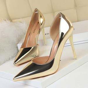 <span class=keywords><strong>Tacchi</strong></span> a Spillo in Vernice PU per Donna, Punta Affusolata, Design Semplice ed Elegante, Tacco Sottile, Taglie Grandi, per Matrimoni Estivi - Product Image 3