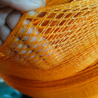 Sac en filet tubulaire tricoté en PE sur mesure avec poignée à boucle thermoscellée pour l'emballage alimentaire des fruits oranges