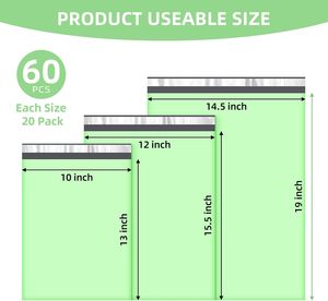 Sobre Ecológico Reciclado Impreso Personalizado, Impermeable y Biodegradable para Envíos con Autosellado - Product Image 3