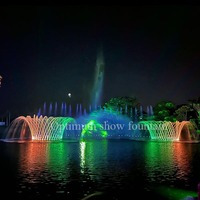 Fuente Musical Flotante Portátil para Decoración de Eventos de Boda, Pantalla de Agua con Luces Láser, Proveedor de Fuentes