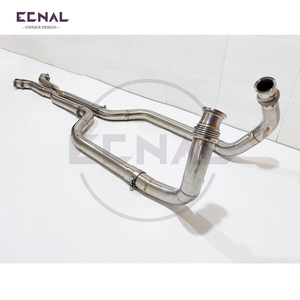 Ecnal pour BMW X5M F95 X6M F96 V8 4.4T 2020-2023, Tuyaux avant sans catalyseur en acier inoxydable 1,5 mm + Section intermédiaire en X - Product Image 4