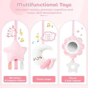 Juguete Colgante para Cuna y Cochecito de Bebé, con Espiral Suave, Espejo y Cintas Texturizadas, para Edades de 0 a 12 Meses, Venta al Por Mayor - Product Image 2