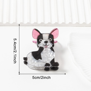 Collection Mignonne d'Accessoires pour Cheveux Animaux (Chat, Chien, Requin) Style Européen et Américain en Acrylique pour Enfants, Pinces à Cheveux de 5,4 cm pour Fêtes - Product Image 5
