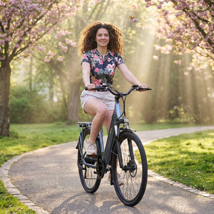 Bicicleta Eléctrica para <span class=keywords><strong>Mujer</strong></span>, Modelo Lady Bike, Disponible en la UE, con Marco Bajo, 28 Pulgadas, 250W, 25km/h, Bicicleta Eléctrica Urbana para Damas - Product Image 2