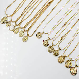 BMZ 2025 IP Ion Chapado en oro real Completado Virgen María Colgante 25 artículos Pulsera/Collar Encantos María Colgante - Product Image 1