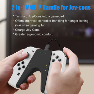 2 in 1 V a forma di ricarica impugnatura a mano supporto Joycon supporto per Nintendo Switch / Switch <span class=keywords><strong>OLED</strong></span> Joy-Con <span class=keywords><strong>staffa</strong></span> - Product Image 2