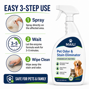 Bio-Enzymatic Dog Cat <strong>Pet</strong> Odour and Stain <strong>Remover</strong> Safe <strong>Pet</strong> Urine Food Vomit Odors Eliminator Spray for Home - Product Image 6