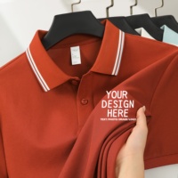 Polo à manches courtes pour homme en ammoniac liquide 210G, vente en gros, logo personnalisé, 52,3% coton, 33,6% polyester, 14,1% modal