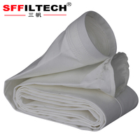 SFFILTECH Sac filtrant en maille de 7 pouces avec anneau en acier, chaussette filtrante anti-poussière en polyester pour ciment