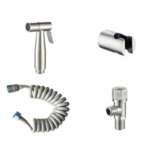 Stainless Steel Toilet Flushing Sprayer 304 Brushed Portable Wall <b>Mounted</b> Bidet <b>Spray</b> Head Single Hole Easy Installation - Product Image 3