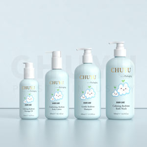 Flacon en plastique PET de luxe rechargeable pour shampoing, gel douche et <span class=keywords><strong>lotion</strong></span> pour bébé, emballage pour produits de soin de la peau, produits cosmétiques pour bébé en dégradé - Product Image 4