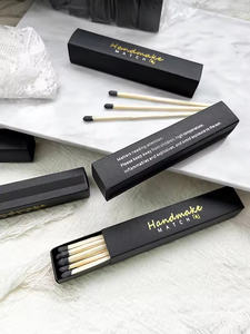 Caja de cerillas de poste largo que combina con el color y el logotipo personalizado de lujo con cajas de cerillas de venta a granel de madera - Product Image 3