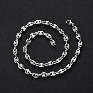 7Mm Pig Nose <b>Chain</b>, Hip Hop Jewelry With <b>Chain</b> Stainless Steel, Coffee Bean Cuban <b>Chain</b> Tanjing Fashion Lijing Necklace - Product Image 1