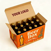 Boîte à vin avec finition brillante, boîte en carton personnalisée avec séparateurs et insert pour douze bouteilles, emballage en gros