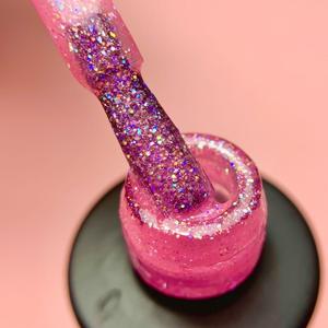 Majida Gel Polish Color 8.5 Ml Pink Glitter UV <b>Nail</b> Polish - Product Image 2
