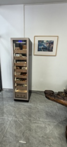 NE-195 270L Stable Durable Digital Display Intelligent Humidity Control Cedar Wood <b>Humidor</b> <b>Cigar</b> Cabinet With Shelves - Product Image 5