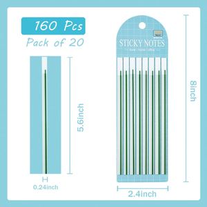 160 <b>clear</b> Highlighter <b>Tapes</b> - <b>clear</b> Sticky Labels, Long and Tall Highlighted Pages Marked Index Labels, Notes on Office Supplies - Product Image 2