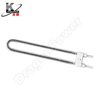 Tube chauffant halogène en quartz personnalisé, lampe chauffante infrarouge pour pièces d'équipement de chauffage