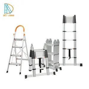 DELILADDER A Type Telescopic Ladder 3 4 5 6 Step Aluminium Household Ladder For Home
