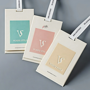 Tùy chỉnh cao cấp thẻ giấy cho túi xách và giày cao cảm ứng cá nhân nhãn hiệu in lụa màn hình - Product Image 1