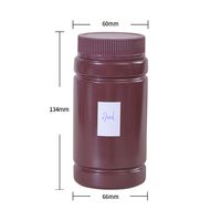 Botella de Plástico PET Roja de 120 ml, Envase para Jarabe Líquido Oral con Tapa de Rosca