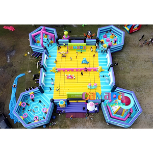 Parcours d'obstacles gonflable pour enfants sur le thème des parcs d'attractions, fabriqué sur mesure, <span class=keywords><strong>pas</strong></span> <span class=keywords><strong>cher</strong></span>, avec grand toboggan - Product Image 6