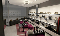 Vitrine à chaussures moderne et personnalisée, présentoir élégant pour baskets, pour la décoration intérieure des magasins de chaussures.