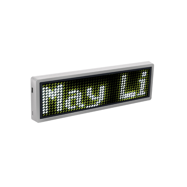 Electronic Scrolling Rechargeable LED Mini Programming Name Badge/Tags Multi-colors Wearable Pin Magnet Nameplate/ Time Plate