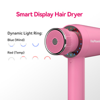 Sèche-cheveux intelligent FirePhoenix avec affichage, indicateurs de température du vent dynamique, 110000 tr/min BLDC, 3 vitesses, 3 températures, 2000W, électrique domestique