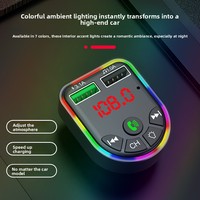 Lecteur MP3 de voiture F5 intelligent avec prise USB/carte TF en plastique 5.3, musique sans perte, transmetteur FM