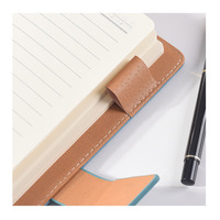 Cahier Agenda en cuir PU avec logo personnalisé 125 feuilles taille A5 imprimé style agenda planificateur couverture rigide Journal papeterie épaisse