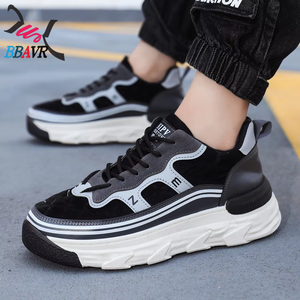 Zapatos Deportivos Casuales Versátiles para Hombre, con Cordones, Punta Redonda, Suela Gruesa Antideslizante y Forro de Malla, para Primavera y Otoño, Venta al Por Mayor - Product Image 3