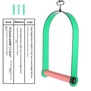 Acryl Vogel Speelgoed Stand Droom Boog Kauwen Schommel Speelgoed Voor Papegaaien Tortelduifjes Valkparkiet Sunbirds-Duurzaam Milieuvriendelijk - Product Image 6