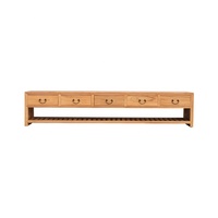 Meuble de rangement en bois d'orme massif de style chinois, cinq tiroirs, salon, chambre à coucher, meuble TV, design antique, personnalisable, rangement à domicile