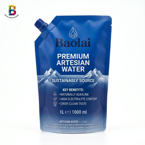 Sachet d'emballage liquide personnalisé imprimé sans BPA, haute barrière, à fond plat, 3L 5L, robuste, avec bec verseur pour <span class=keywords><strong>eau</strong></span> minérale – Fabricant - Product Image 5