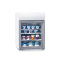 Congélateurs de comptoir pour crèmes glacées, vitrine commerciale, mini-congélateur profond avec porte vitrée pliable
