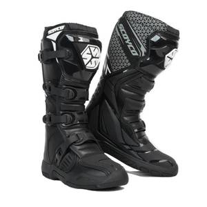 Botas de Motocross Enduro MX Duraderas Antideslizantes Blancas y Negras para Hombre, Botas de Motociclismo para Carreras Todoterreno - Product Image 2