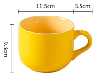 Tasse à café en porcelaine colorée de grande capacité Design de style européen avec poignée pour petit déjeuner de mariage tasses à eau thé au lait vente en gros