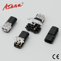 ASHAN D2 D3 Mini-Stoßverbinder T2 T-Typ Splitter Schnellverbinder LED Ohne Abisolieren Lötfreie Klemme