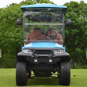 Voiturette de golf surélevée 6 places, système AC 72V7KW, batterie au lithium avec énergie solaire - Product Image 1