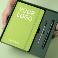 Juego de Cuaderno de Cuero A5 Premium Personalizado al Mejor Precio, Bolígrafo con Logotipo Personalizado, Caja de Regalo para Regalos Corporativos