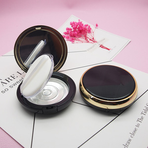 Highlighter Powder Compact <b>Empty</b> Case With Mirror And Puff Divider Double Layered For DIY Blush Bronzer Makeup Storage - Product Image 2
