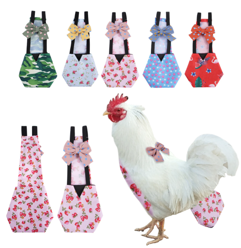 Couche Lavable Réutilisable Pour Poule, Canard, Oie - Taille S/M/L, Ajustable, Forme En H
