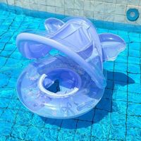 Anneau de natation pare-soleil en PVC écologique avec poignée paillettes anneau de siège à paillettes pour garçons filles nourrissons pour le temps de la piscine de l'enfant
