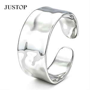 Anillo JUSTOP de Plata 925 con Concha de Abulón, Engaste Geométrico Cuadrado, Joyería Moderna para Mujer, Anillo de Uso Diario - Product Image 3