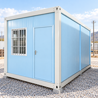 Maison conteneur portable facilement déplaçable avec installation rapide, unité modulaire à structure en acier galvanisé pour projets de bureaux à distance