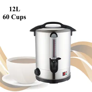 Penggunaan rumah pembuat teh 12L disetujui CE 60 cangkir ketel listrik untuk mesin kopi