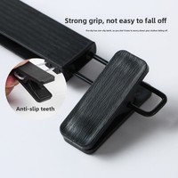Cintres en plastique noir à épaules larges, style grain de bois, modernes et minimalistes, design épaissi, antidérapants, sans marques, pour articles de spécialité